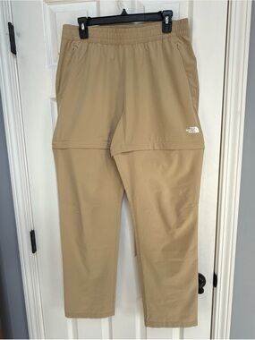 THE NORTH FACE Women Britti Convertible Zip-off Short Hiking Khaki Pant NEW $85